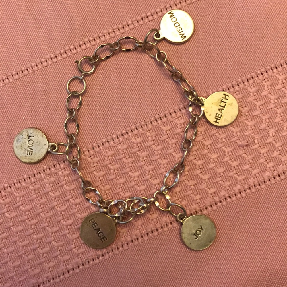 Sterling silver charm bracelet